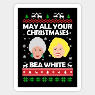 May All Your Christmases Bea White Magnet